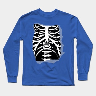 Ripped shirt skeleton showing Long Sleeve T-Shirt